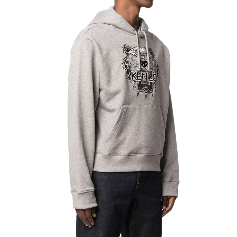 Kenzo 高田贤三 男士灰色虎头图案连帽卫衣 FA65SW3114XV-94 商品