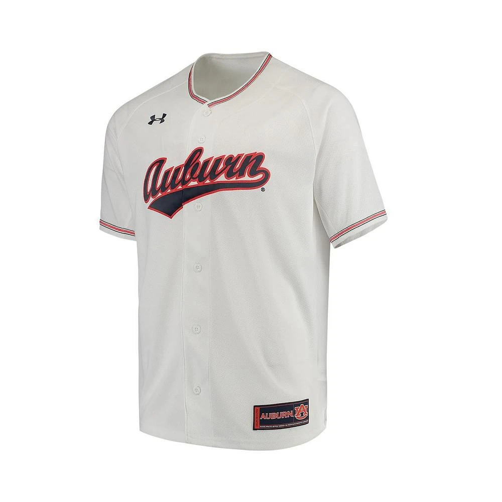 商品Under Armour|Men's White Auburn Tigers Performance Replica Baseball Jersey,价格¥632,第2张图片详细描述