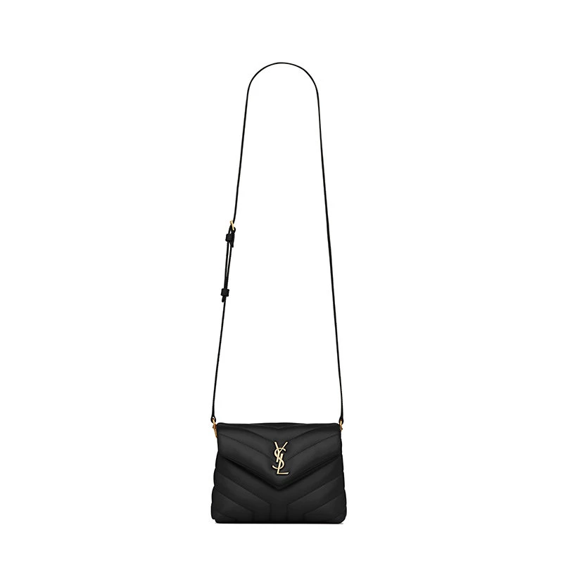 商品Yves Saint Laurent|【预售3-7天】SAINT LAURENT PARIS/圣罗兰 YSL LOU LOU TOY系列 女士黑色Y形绗缝牛皮革金扣单肩斜挎包678401DV7071000,价格¥11128,第1张图片