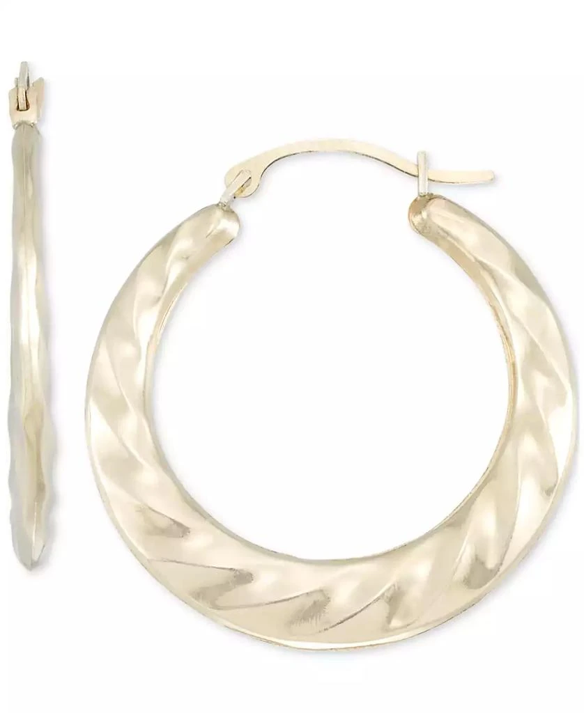 商品Macy's|Round Swirl Hoop Earrings in 10k Yellow Gold,价格¥779,第1张图片