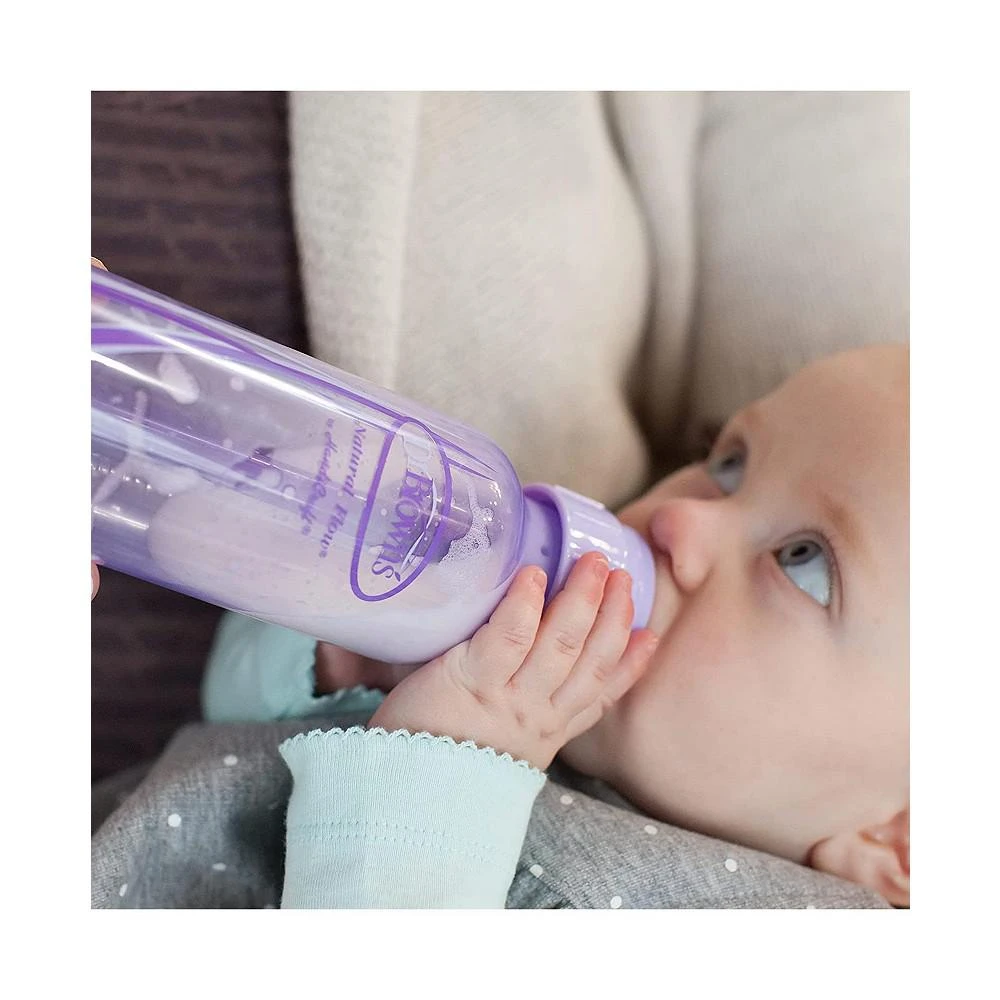 商品Dr. Browns|Natural Flow Anti-Colic Baby Bottles, Lavender, 8oz,价格¥205,第3张图片详细描述