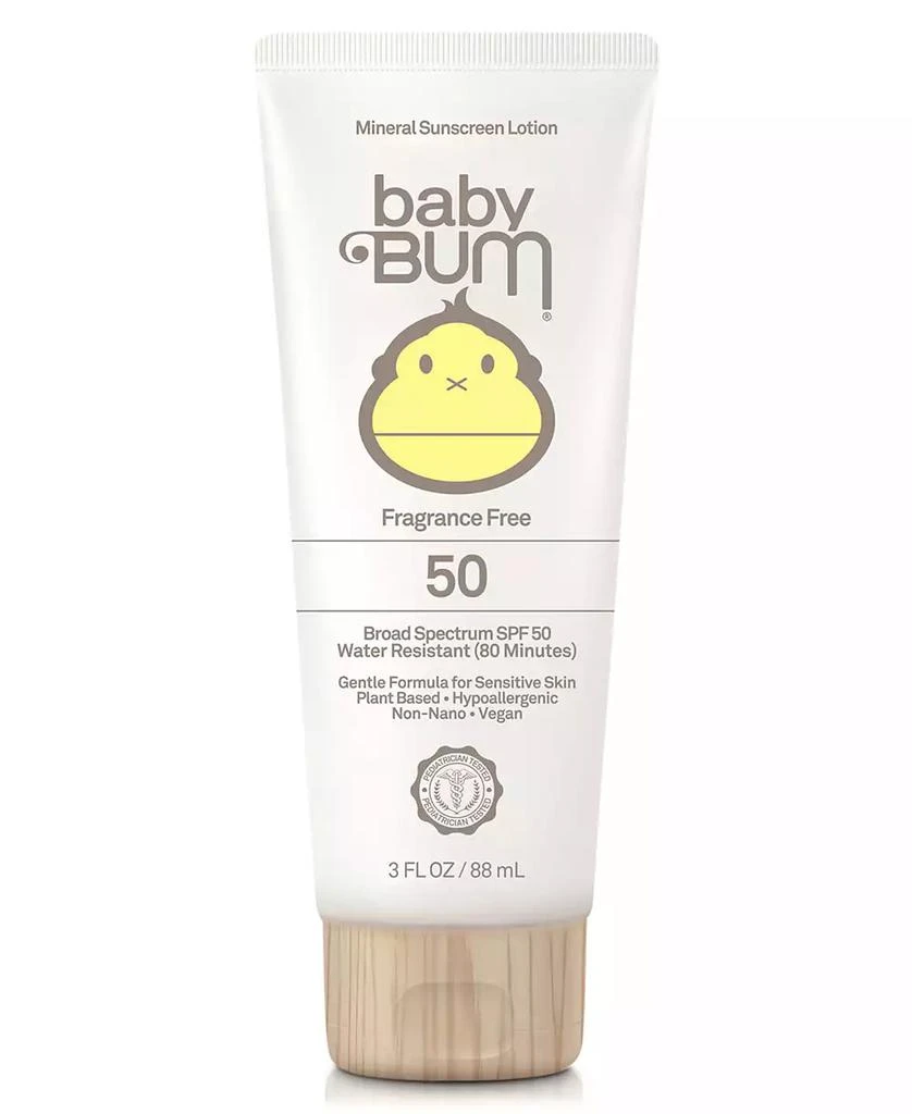 商品Sun Bum|Baby Bum SPF 50 Mineral Sunscreen Lotion, 3 oz.,价格¥124,第1张图片