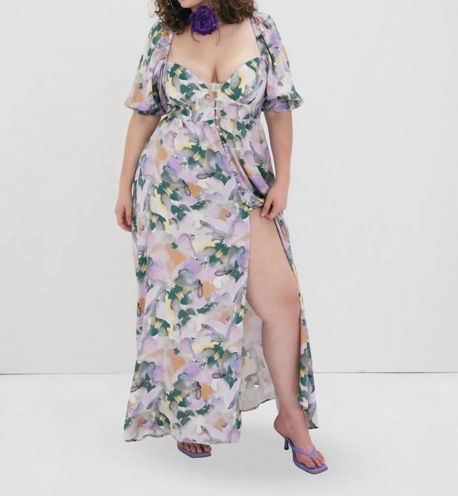商品For Love & Lemons|Megan Maxi Dress In Purple,价格¥1027,第1张图片
