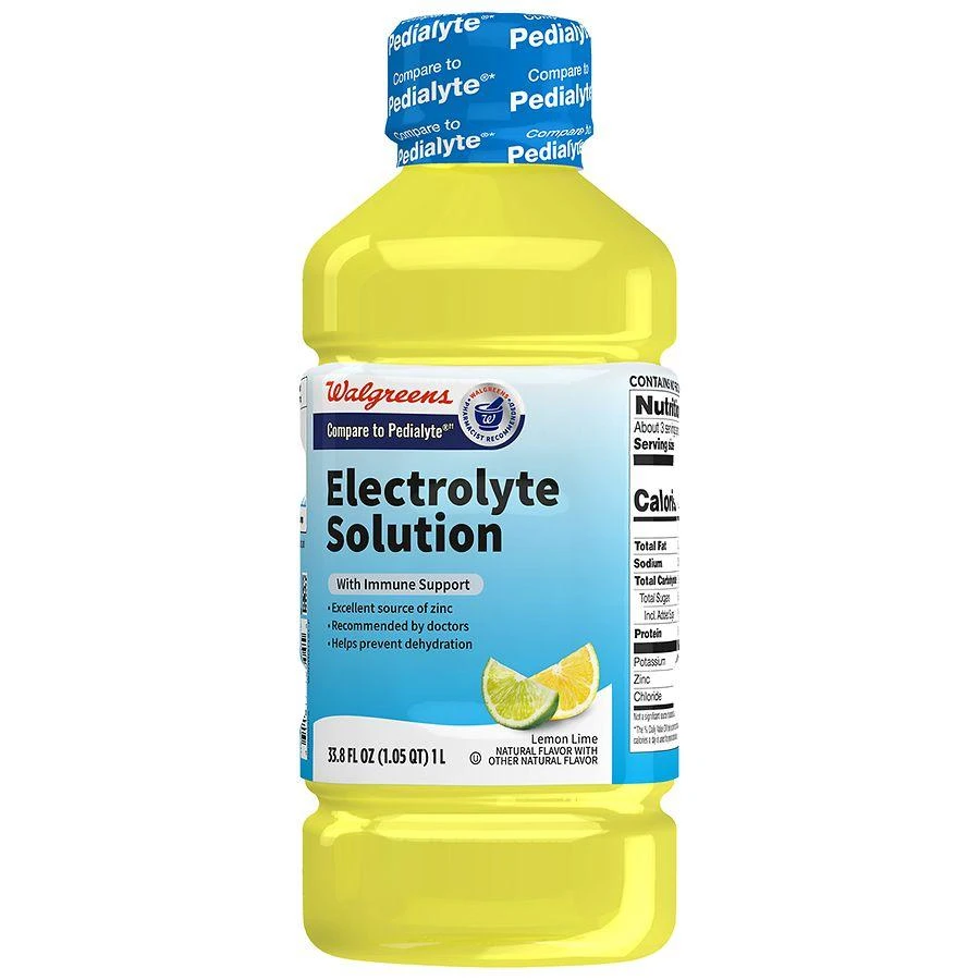 商品Walgreens|Electrolyte Solution With Zinc Lemon Lime,价格¥42,第1张图片