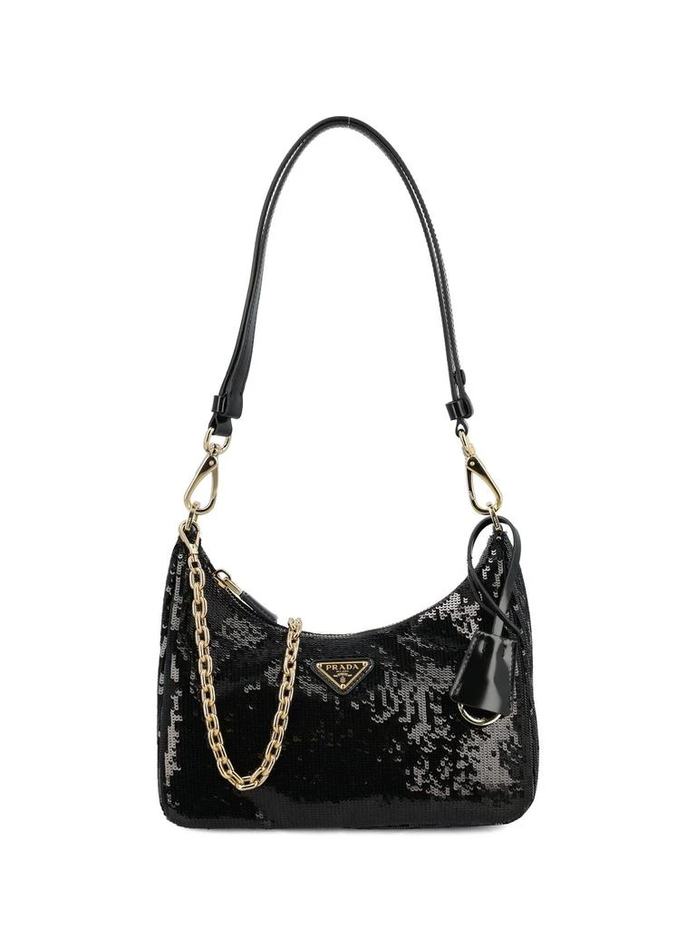 商品Prada|Prada Sequin-Embellished Chain-Linked Shoulder Bag,价格¥15794,第1张图片
