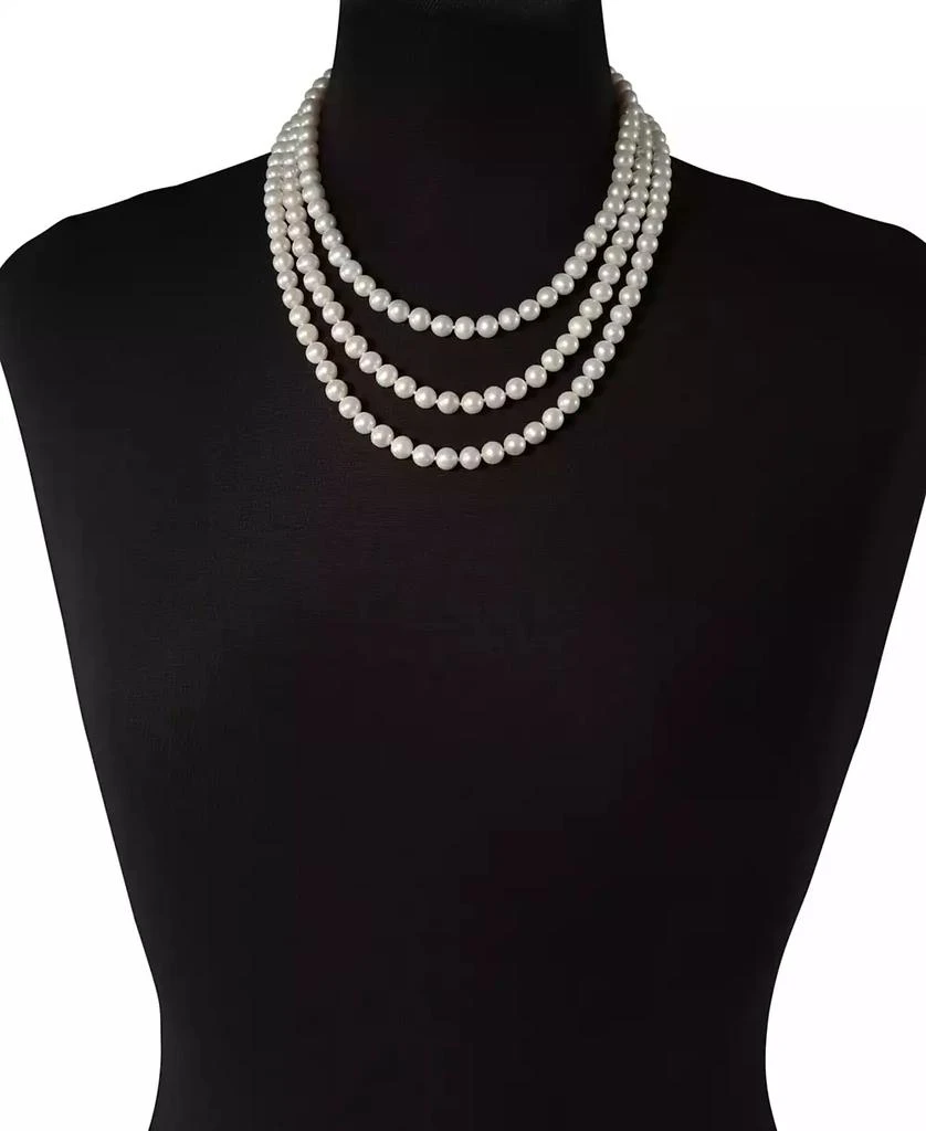 商品Belle de Mer|Cultured Freshwater Pearl Three Layer Necklace (7-8mm),价格¥716,第2张图片详细描述