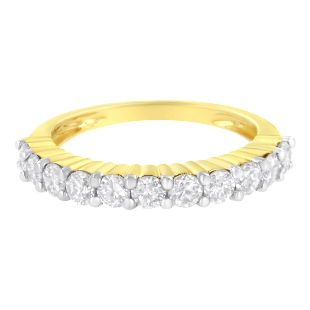 商品Haus of Brilliance|IGI Certified 1.0 Cttw Diamond 10K Yellow Gold Prong Set Fluted Band Style Wedding Ring,价格¥9205,第3张图片详细描述