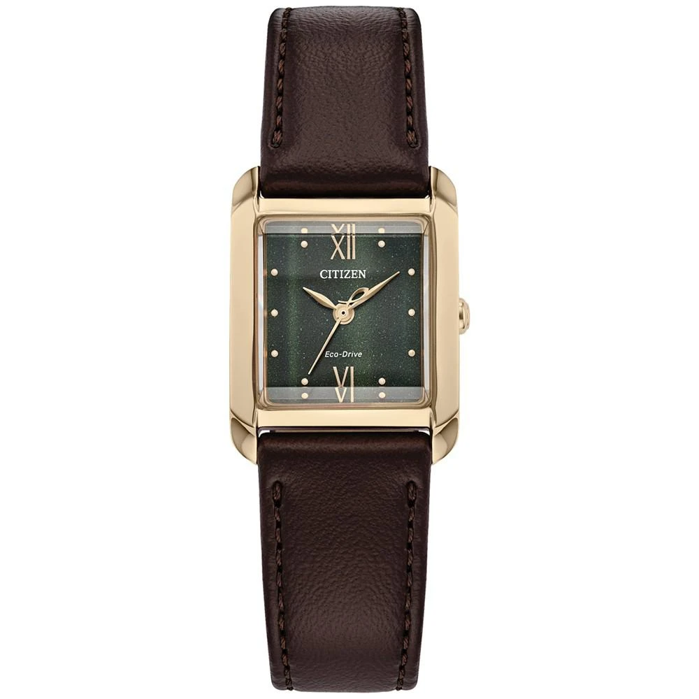 商品Citizen|Eco-Drive Women's Citizen L Bianca Brown Leather Strap Watch, 22x28mm,价格¥2814,第1张图片