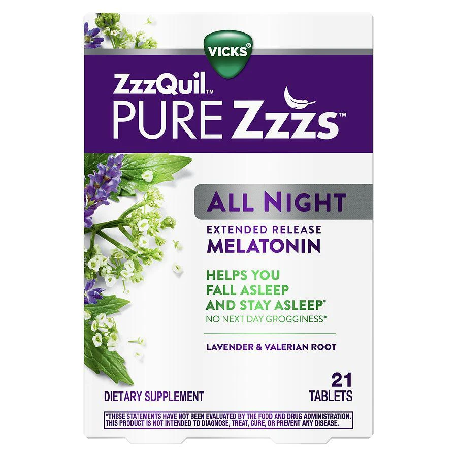 商品PURE Zzzs|All Night Extended Release Melatonin Sleep Aid,价格¥97,第1张图片