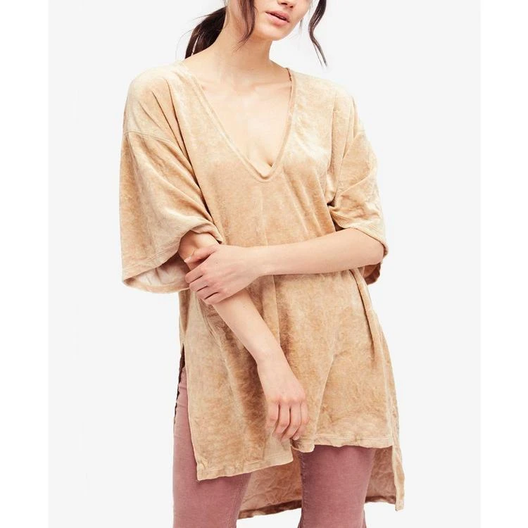 商品Free People|The Luxe Velvet Oversized T-Shirt,价格¥337,第1张图片