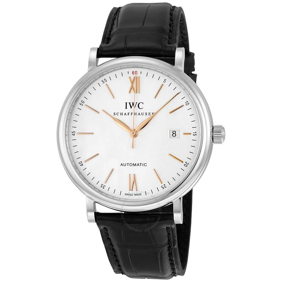 商品IWC Schaffhausen|Portofino Automatic Silver-plated Dial Men's Watch IW356517,价格¥30589,第1张图片