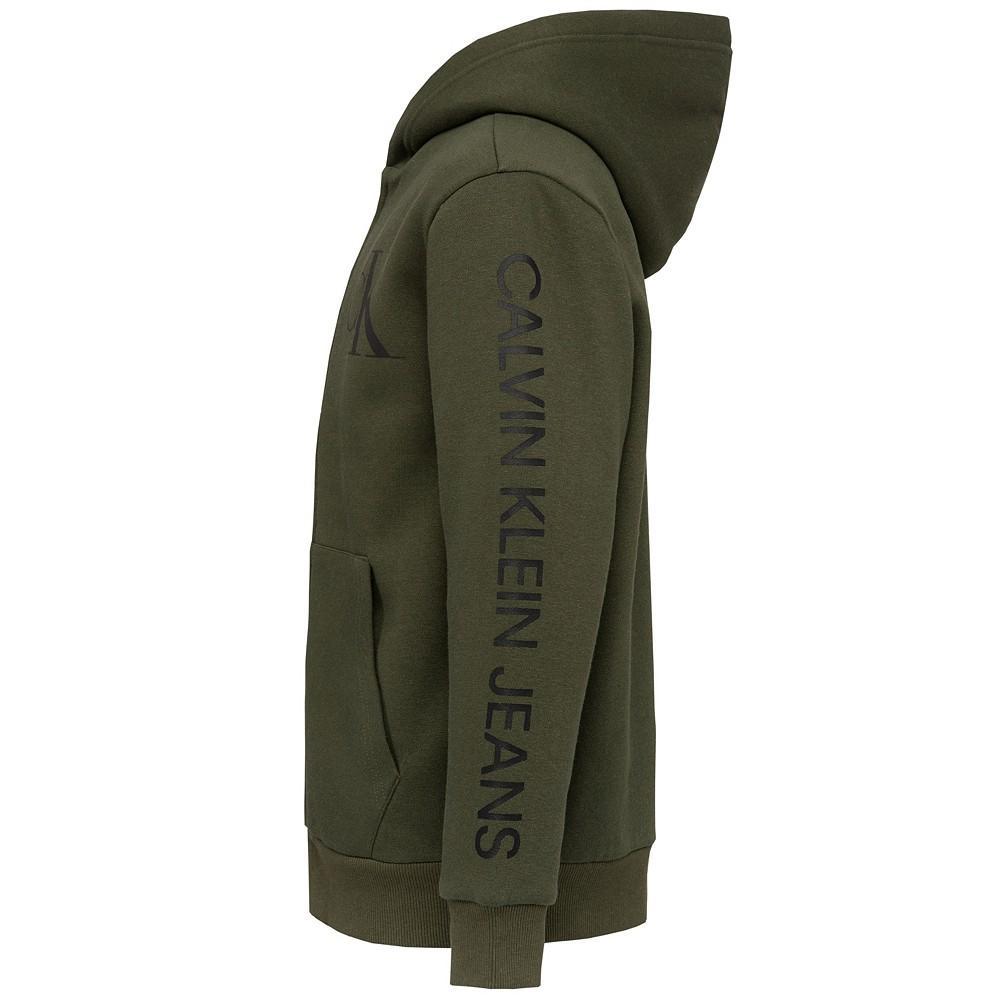 商品Calvin Klein|Big Boys Monogram Duo Sherpa Lined Full Zip Sweatshirt,价格¥321,第5张图片详细描述
