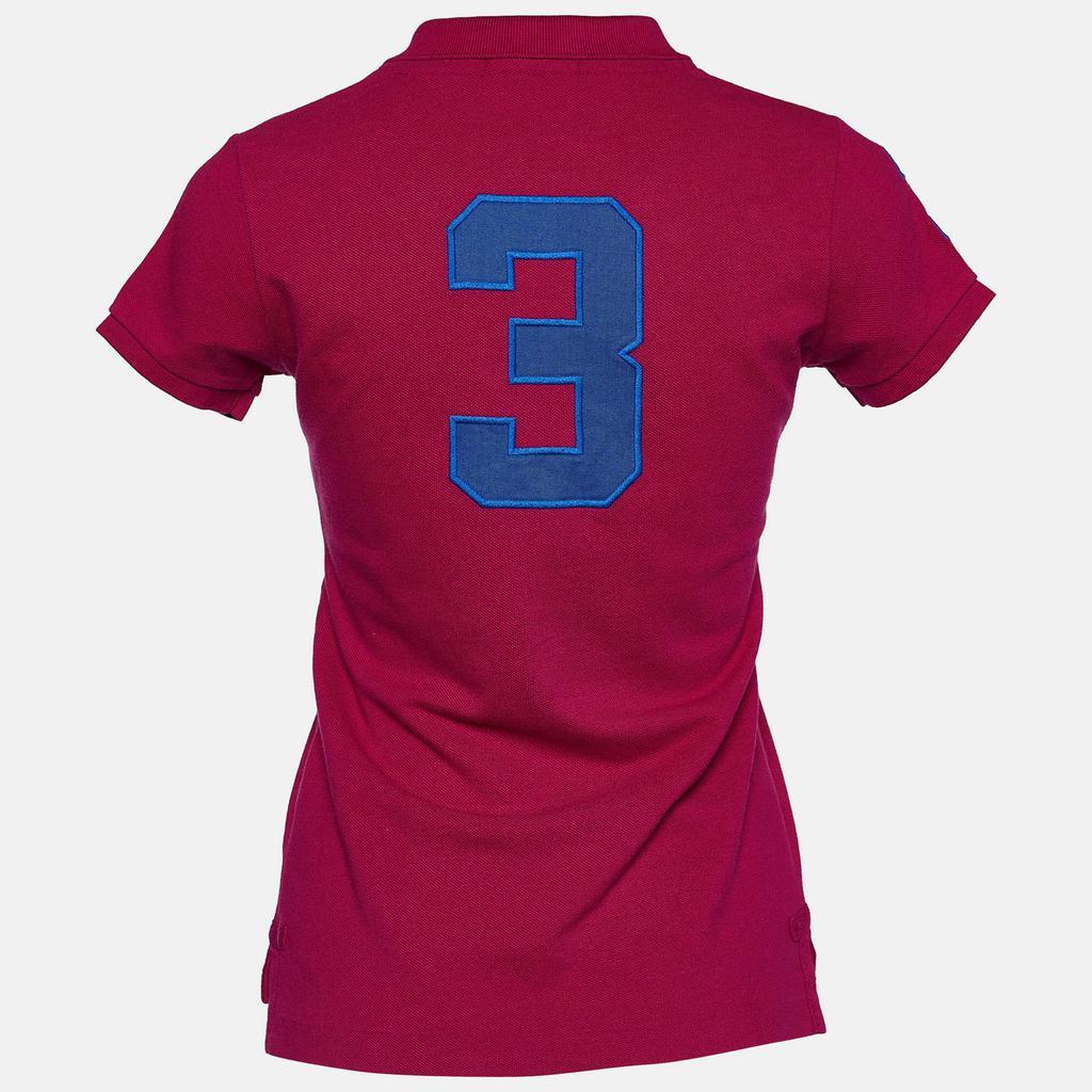 商品[二手商品] Ralph Lauren|Ralph Lauren Pink Logo Embroidered Cotton Pique Polo T-Shirt S,价格¥1531,第4张图片详细描述