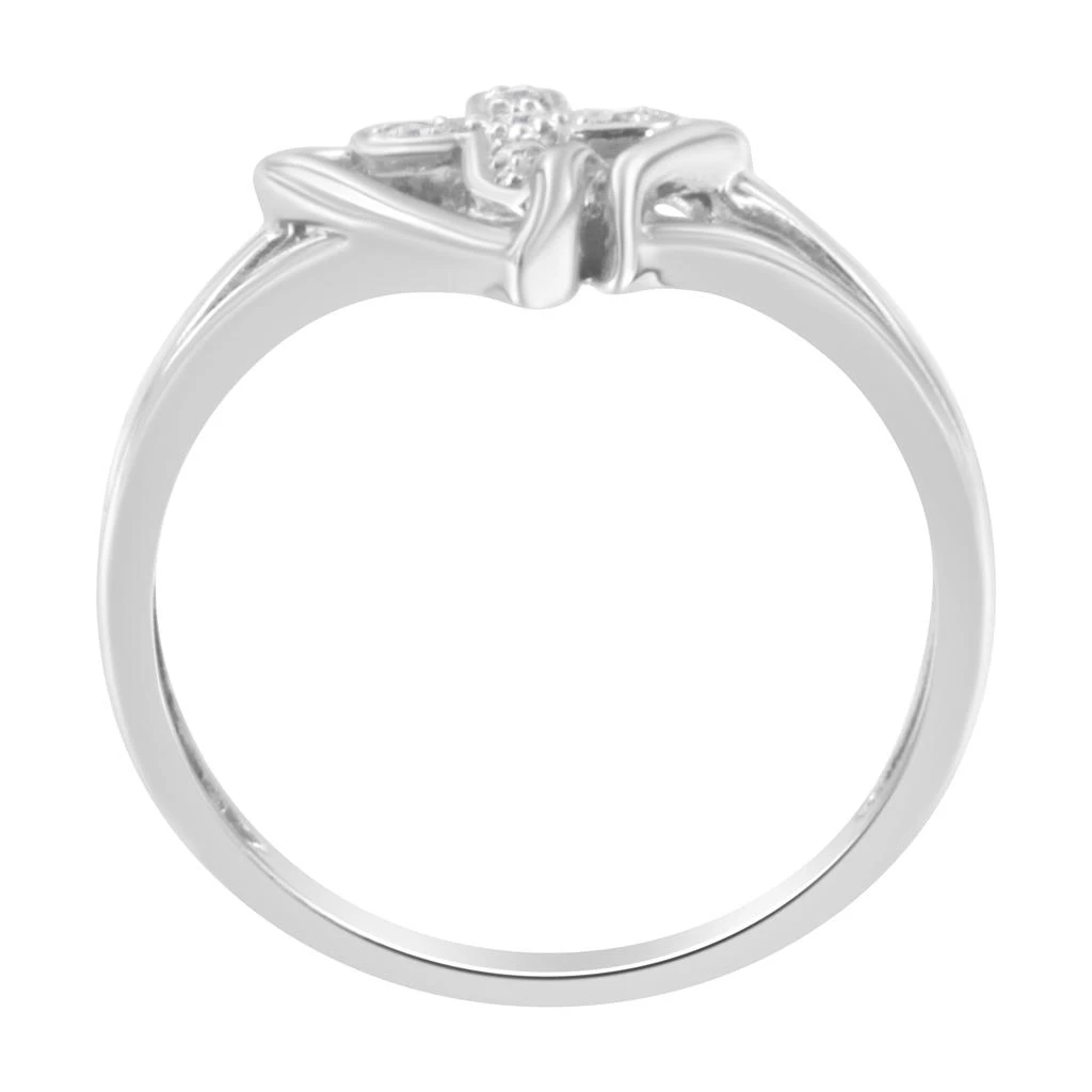 商品Haus of Brilliance|10K White Gold Diamond-Accented Cross & Open Heart Promise Fashion Ring,价格¥3189,第4张图片详细描述