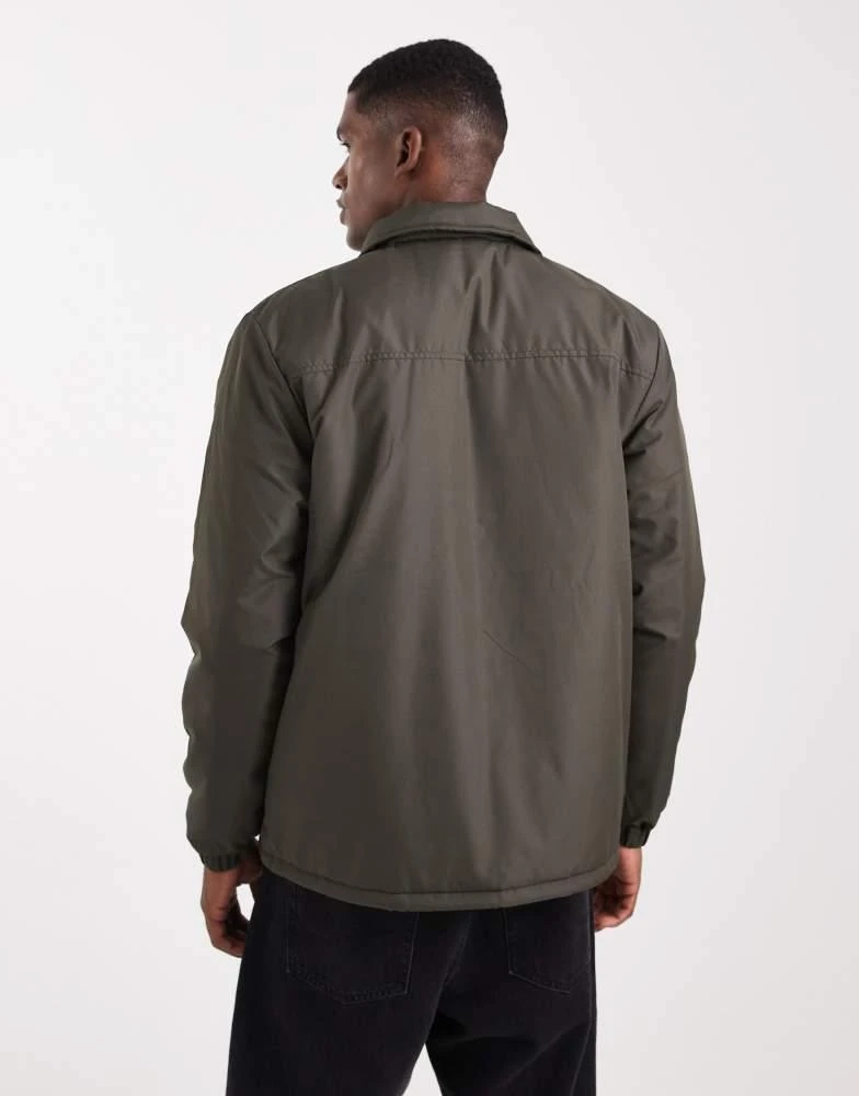 商品Brave Soul|Brave Soul padded jacket with collar in khaki,价格¥327,第3张图片详细描述