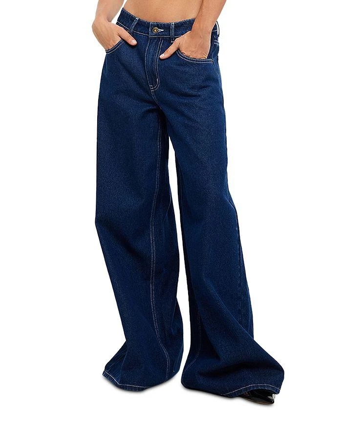 商品Lioness|Idol Low Rise Wide Leg Jeans in Blue Denim,价格¥222,第4张图片详细描述