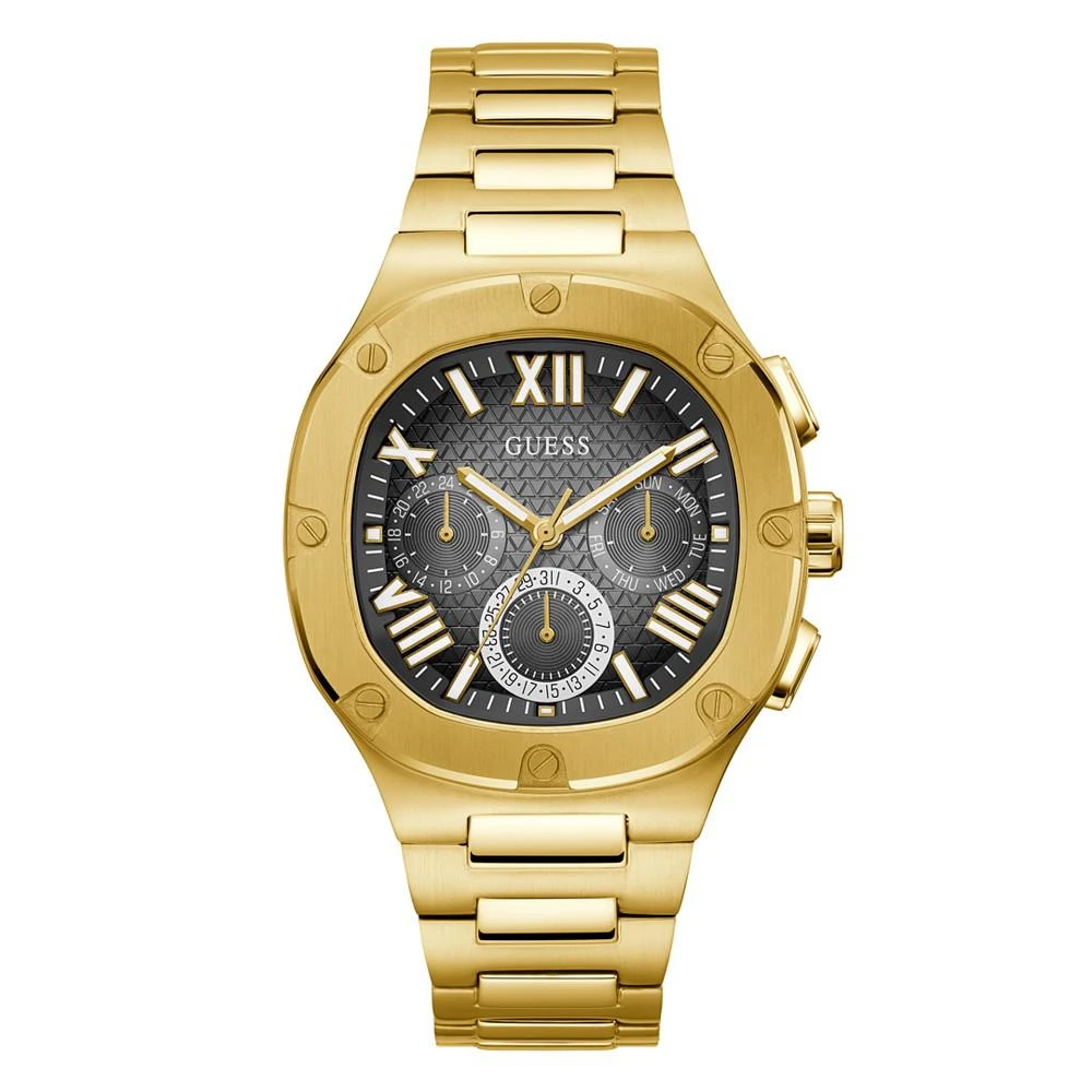 商品GUESS|Men's Multifunction Gold-Tone Stainless Steel Watch 42mm,价格¥538,第1张图片