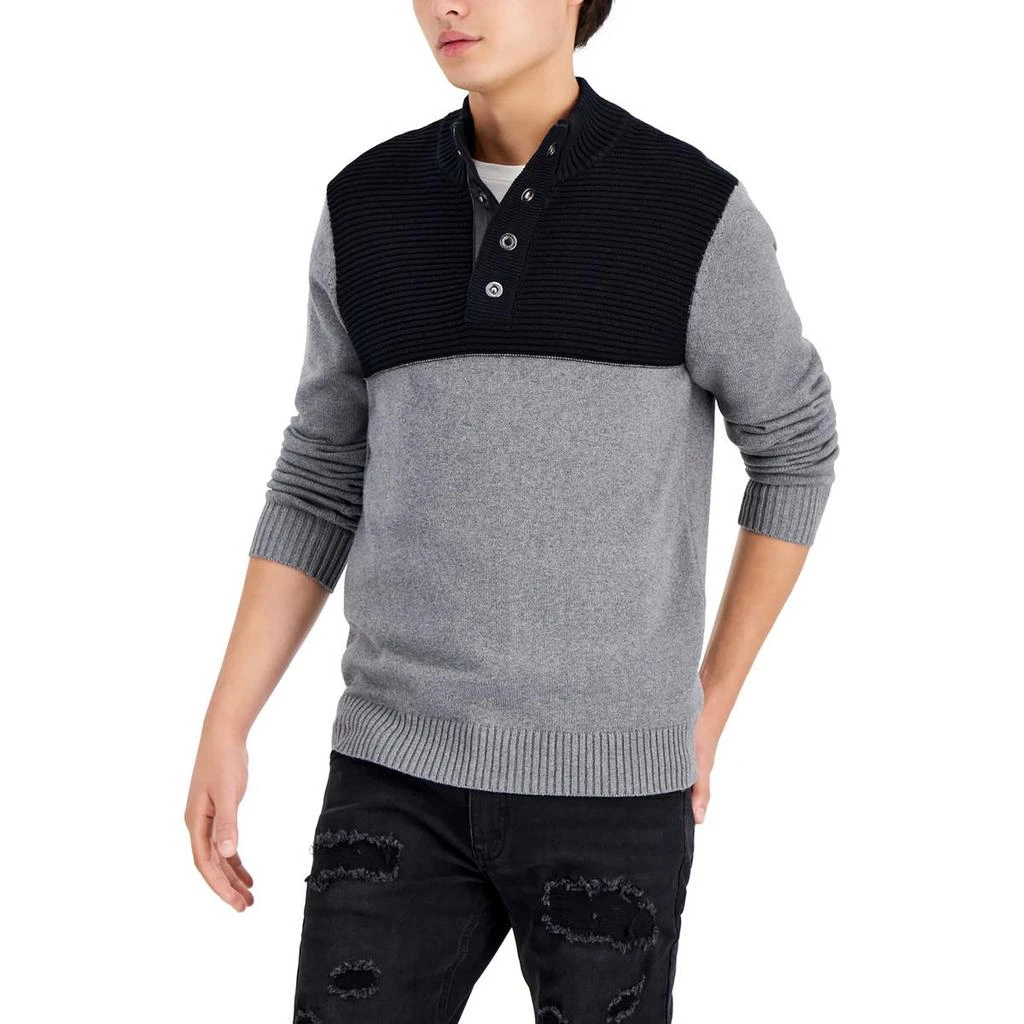 商品INC International|INC Mens Mock Neck Colorblock Pullover Sweater,价格¥132,第2张图片详细描述