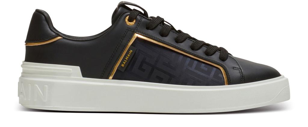 スニーカー Balmain RACER MONOGRAMMED NYLON AND LEATHER Sneakers Balmain Racer sneakers in monogrammed nylon and leather