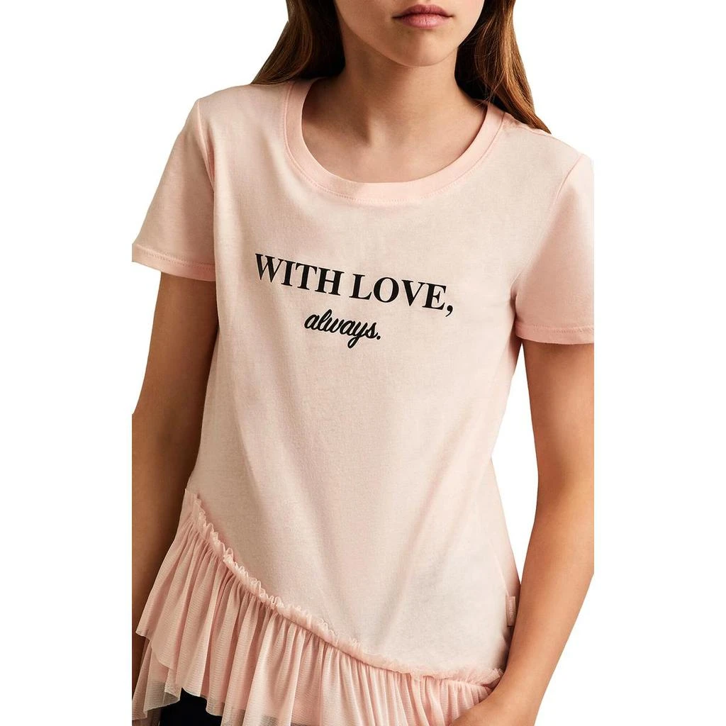 商品BCBG|BCBGirls Girls With Love, Always Ruffled Graphic T-Shirt,价格¥45,第3张图片详细描述