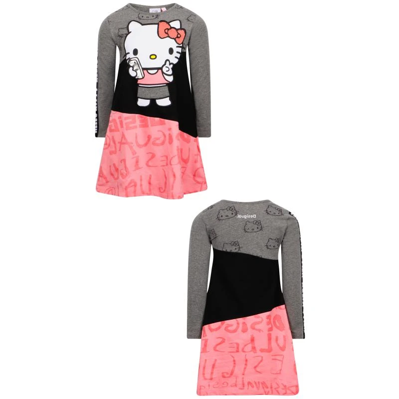 商品Desigual|Hello kitty dress in pink and grey,价格¥677,第1张图片