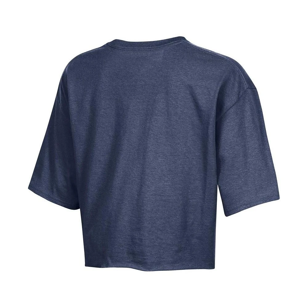 商品CHAMPION|Women's Heather Navy Michigan Wolverines Boyfriend Cropped T-shirt,价格¥222,第2张图片详细描述