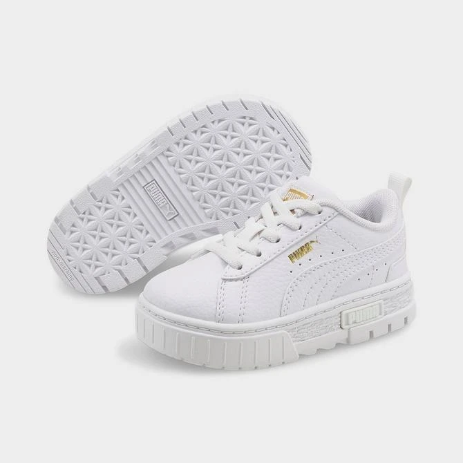 商品Puma|Kids' Toddler Puma Mayze Leather Stretch Lace Casual Shoes,价格¥372,第2张图片详细描述