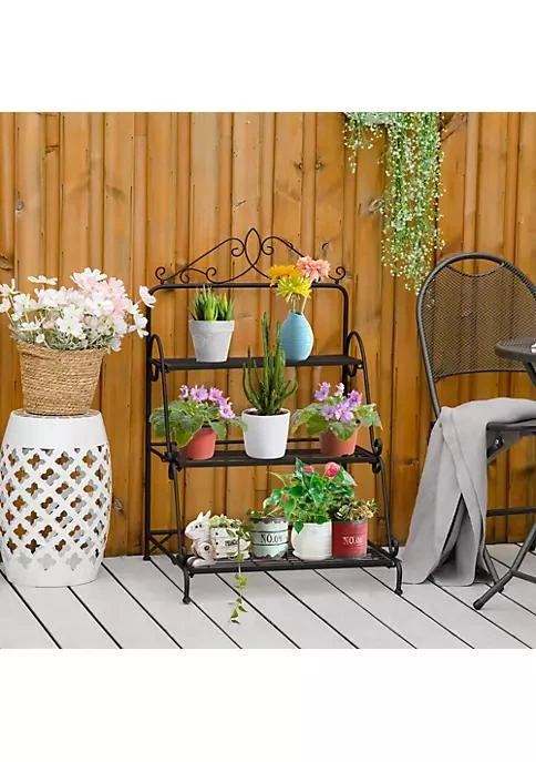 商品belk|3 Tier Metal Plant Stand Ladder Display Shelf Flower Pot Holder Storage Organizer Rack For Indoor Outdoor Patio Balcony Yard,价格¥852,第3张图片详细描述