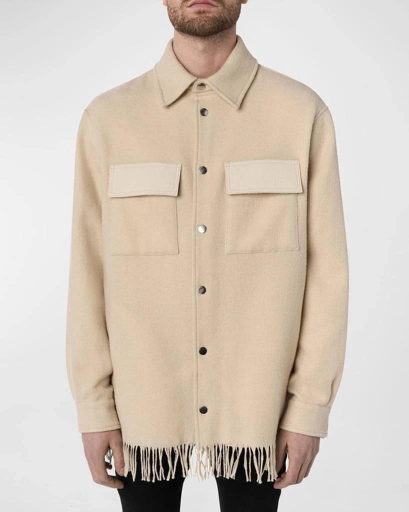 商品AMIRI|Men's Snap-Front Fringe Overshirt,价格¥6781,第1张图片