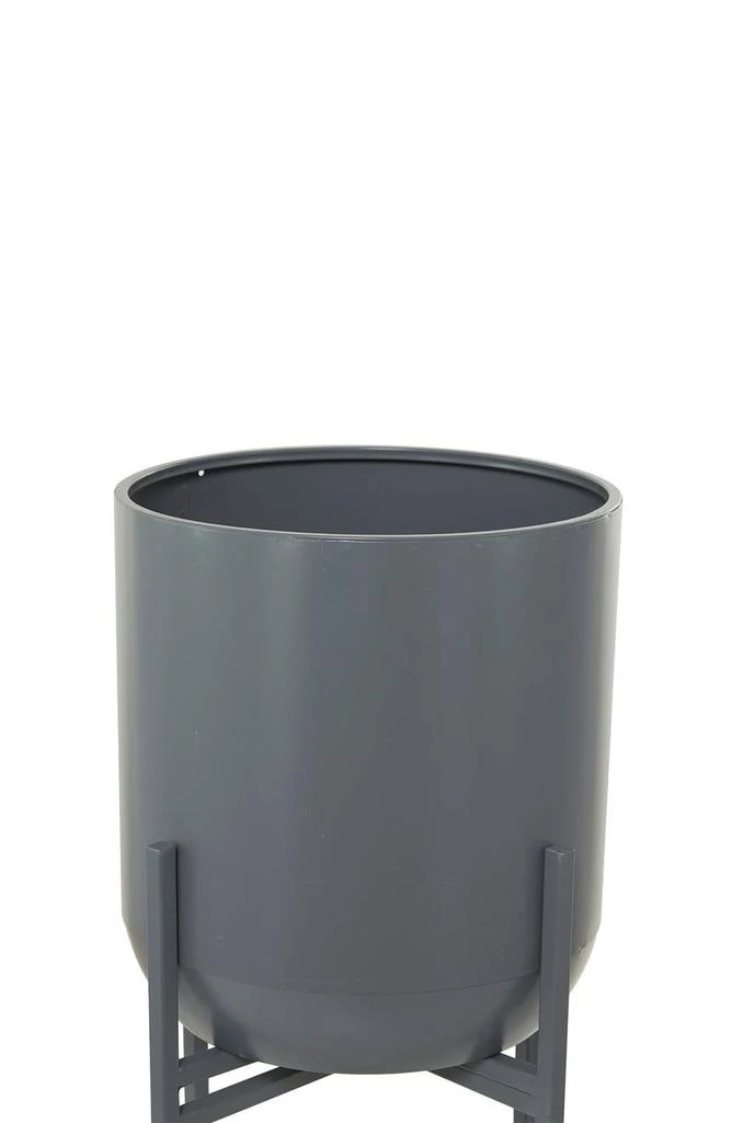 商品GINGER BIRCH STUDIO|Dark Gray Metal Modern Planter with Removable Stand,价格¥773,第4张图片详细描述