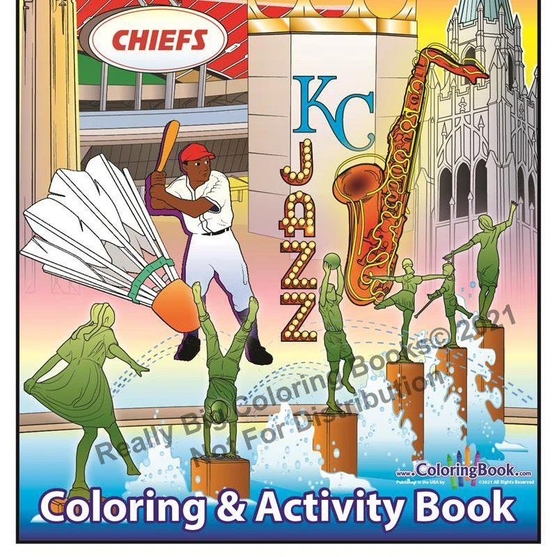 商品Really Big Coloring Books|Coloring in Kansas City Coloring And Activity Book,价格¥38,第1张图片