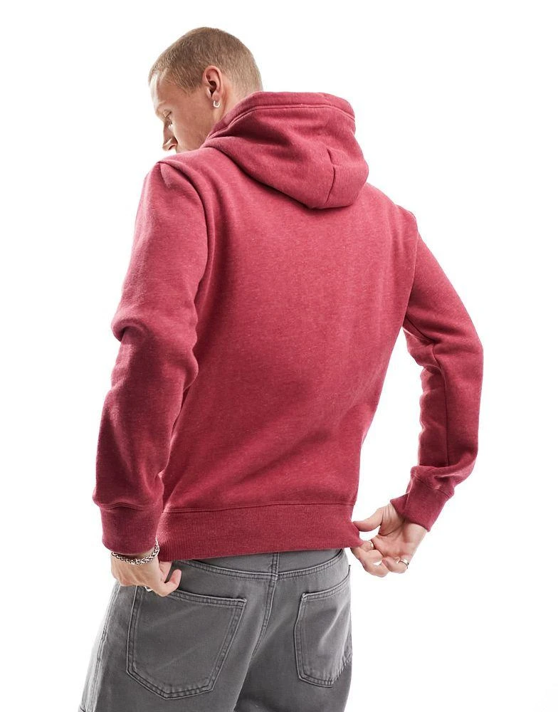 商品Superdry|Superdry essential logo hoodie in Berry Red Marl,价格¥534,第2张图片详细描述