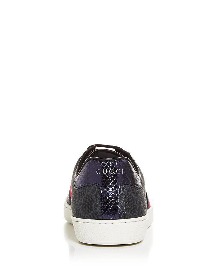 商品Gucci|Men's Monogram Low Top Sneakers,价格¥5384,第6张图片详细描述