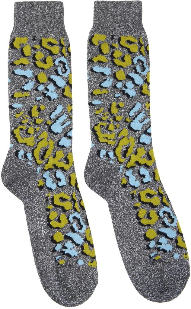 商品Paul Smith|Two-Pack Black & Gray Leopard Socks,价格¥153,第2张图片详细描述