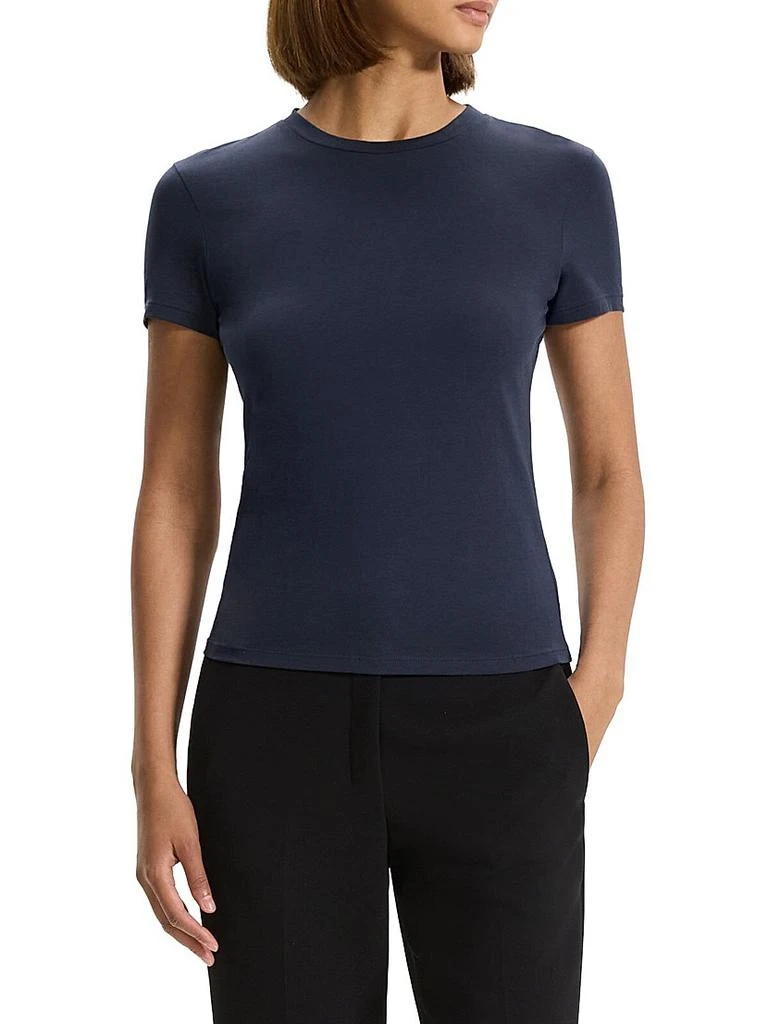 商品Theory|Crewneck Cotton T-Shirt,价格¥420,第3张图片详细描述