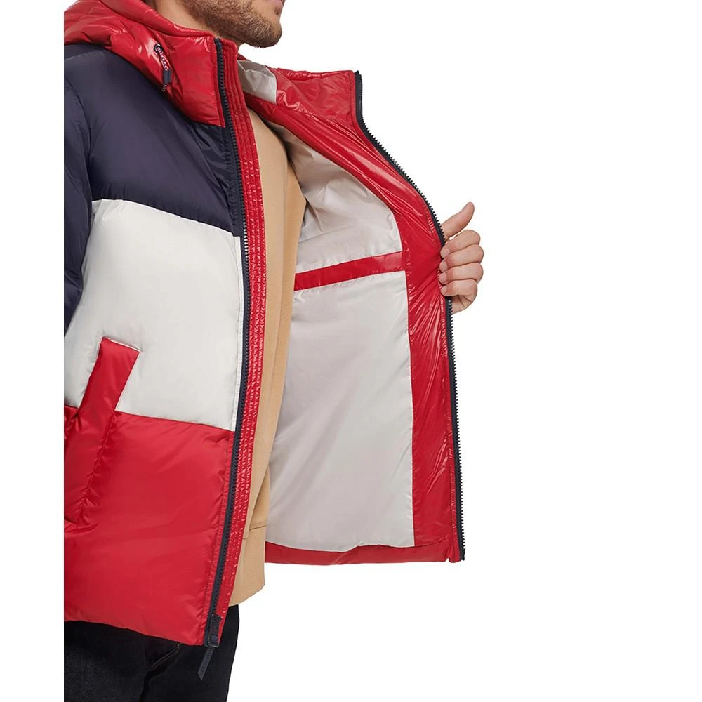 商品Tommy Hilfiger|Men's Colorblock Performance Hooded Puffer Jacket,价格¥1102,第3张图片详细描述