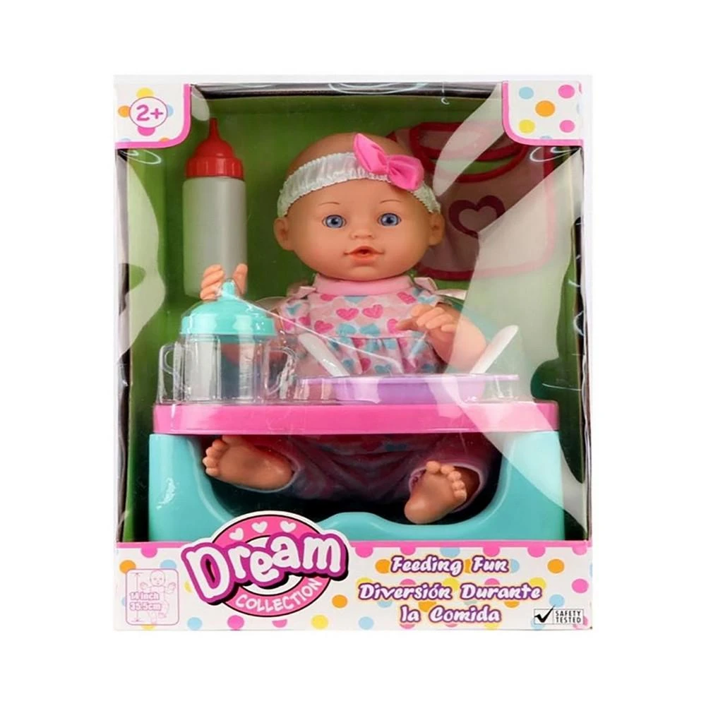 商品Redbox|Dream Collection 14" Baby Doll Feeding Fun Set,价格¥134,第1张图片