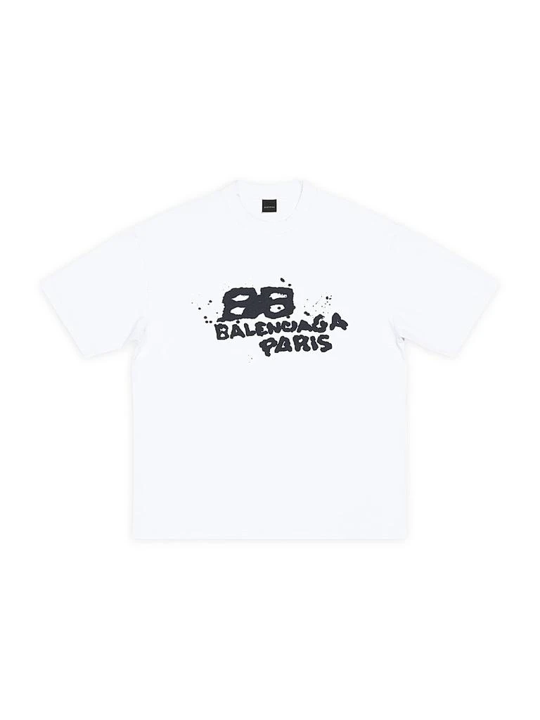 商品Balenciaga|Hand-drawn Bb Icon T-shirt Medium Fit,价格¥5053,第1张图片