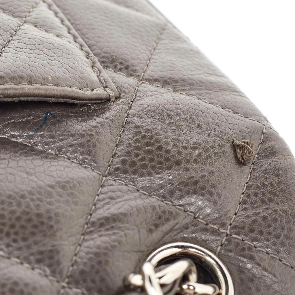 Chanel Grey Quilted Caviar Leather Maxi Classic Double Flap Bag 商品