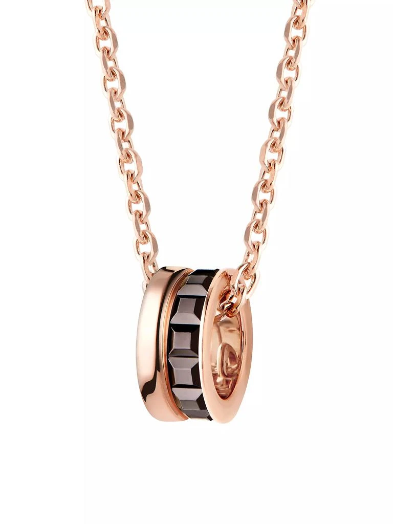 商品Boucheron|Unisex Quatre Classique 18K Rose Gold &amp; PVD Mini Pendant Necklace,价格¥14813,第4张图片详细描述