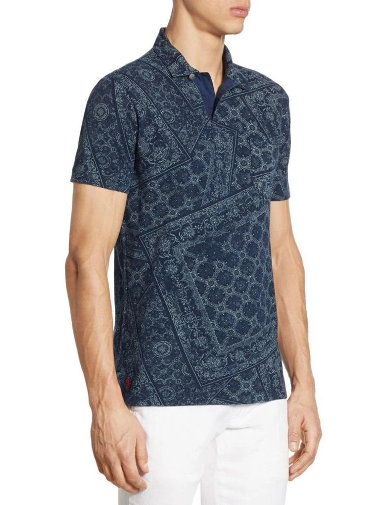 商品Ralph Lauren|Featherweight Mesh Floral Knit Polo,价格¥291,第3张图片详细描述