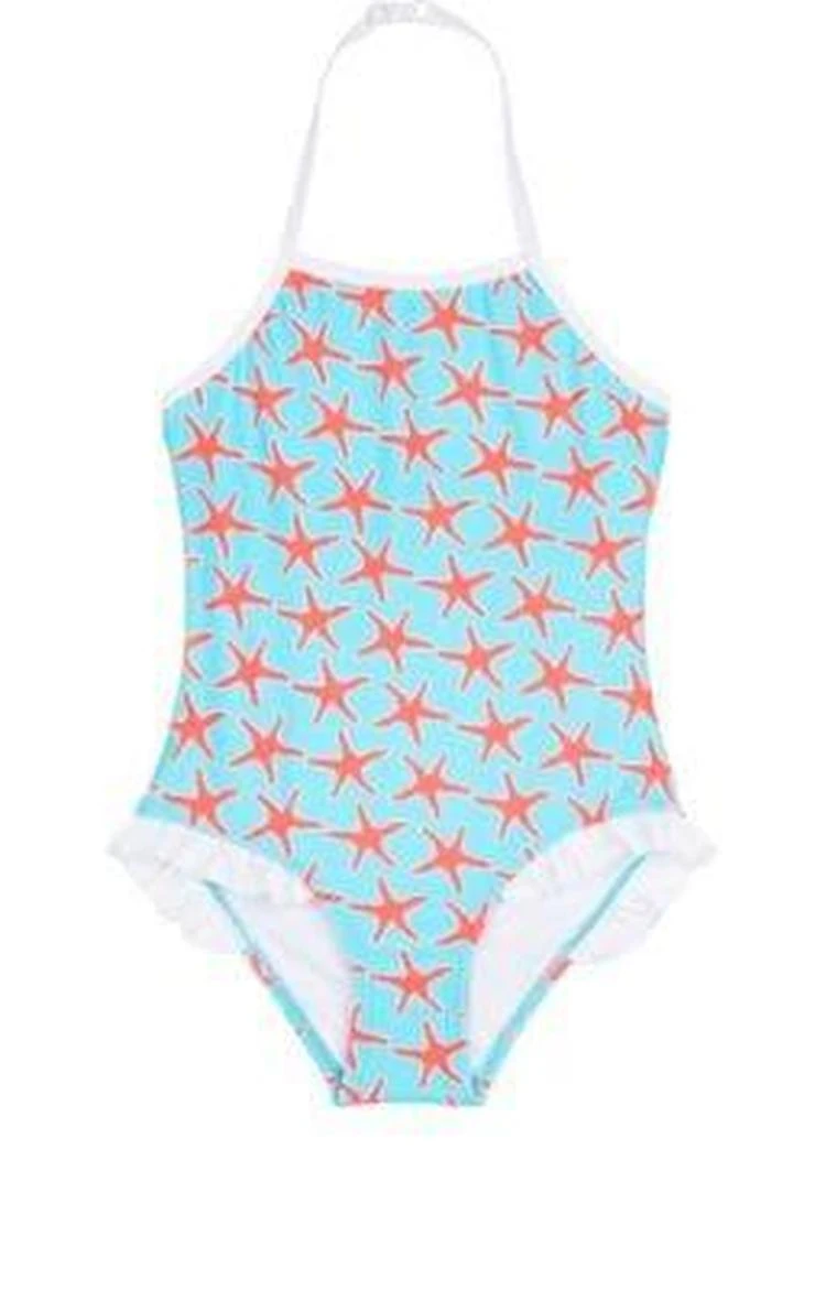 商品Snapper Rock|Starfish-Print Halter One-Piece Swimsuit,价格¥410,第1张图片