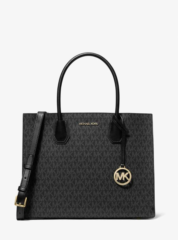 商品Michael Kors|女式 Mercer 大号徽标 风琴包,价格¥986,第1张图片