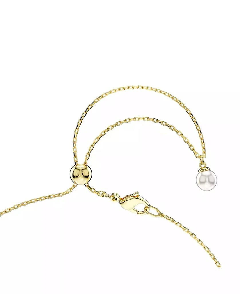 商品Swarovski|Crystal Swarovski Imitation Pearl, Shell, White, Gold-Tone Idyllia Y Pendant Necklace,价格¥1474,第4张图片详细描述