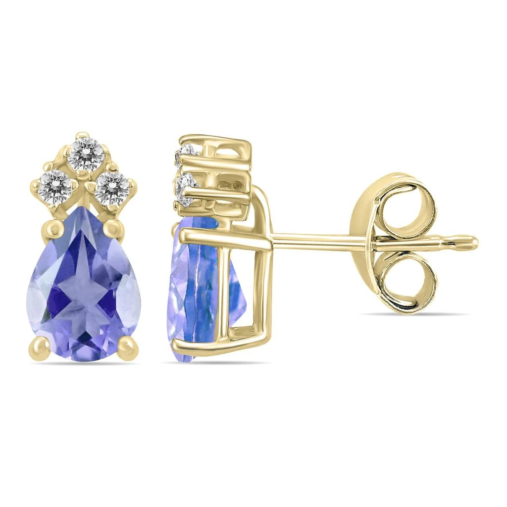 商品SSELECTS|14K  6X4Mm Pear Tanzanite And Three Stone Diamond Earrings,价格¥2358,第1张图片