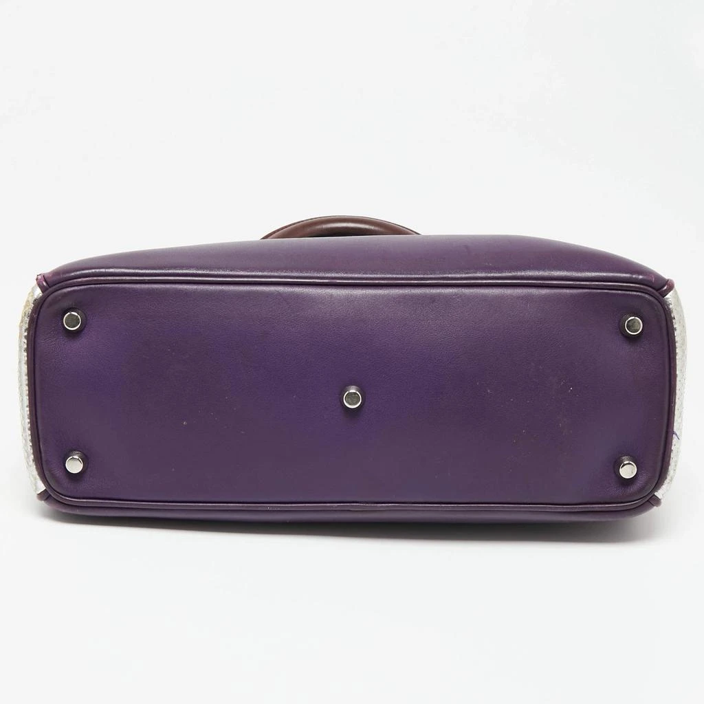 Dior Purple/Silver Leather and Python Medium Diorissimo Shopper Tote 商品