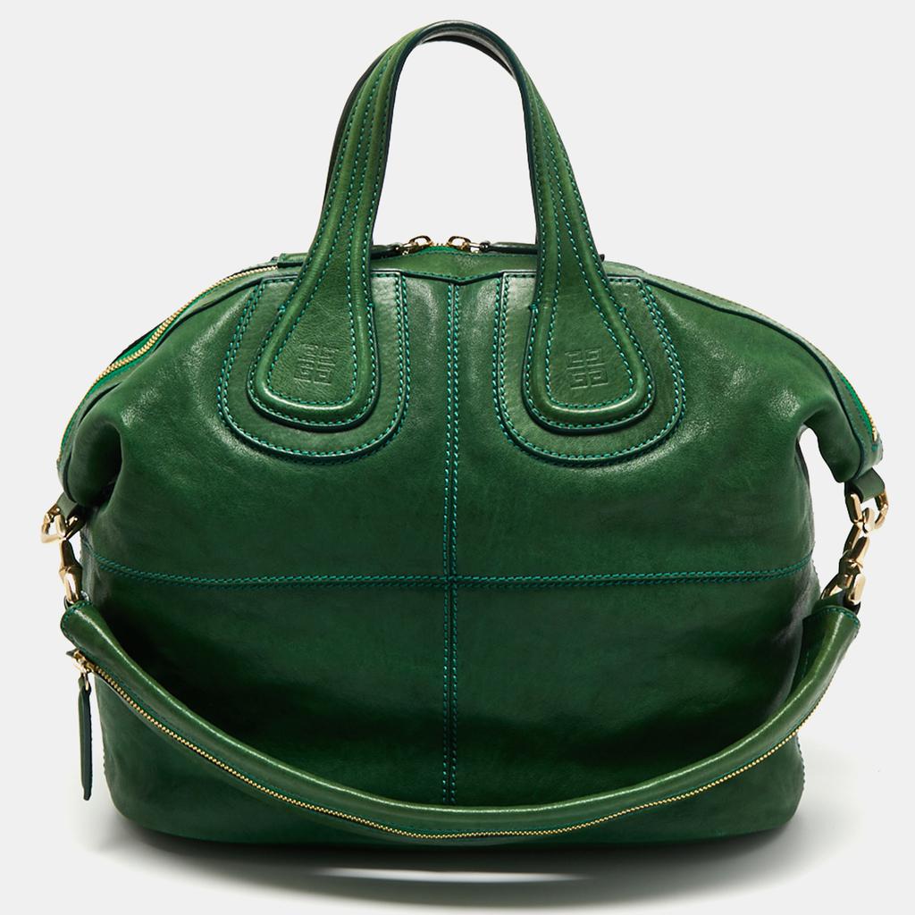 Givenchy Green Leather Nightingale Satchel商品第1张图片规格展示