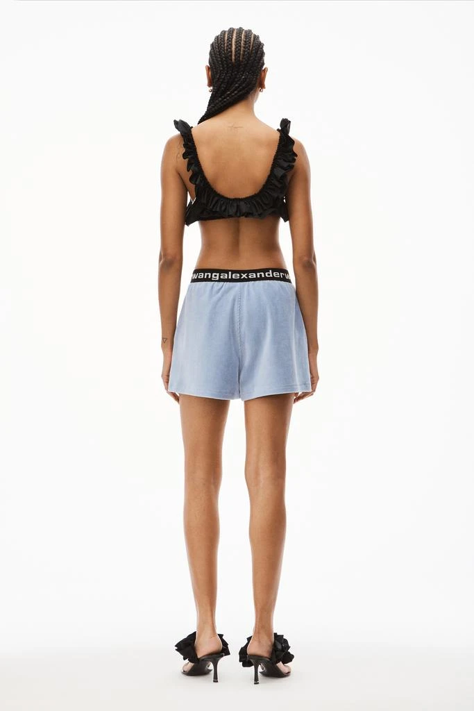 商品Alexander Wang|LOGO ELASTIC SHORT IN STRETCH CORDUROY,价格¥1005,第5张图片详细描述