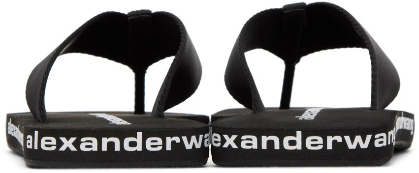 商品Alexander Wang|Black AW Flip Flop Sandals,价格¥982,第2张图片详细描述