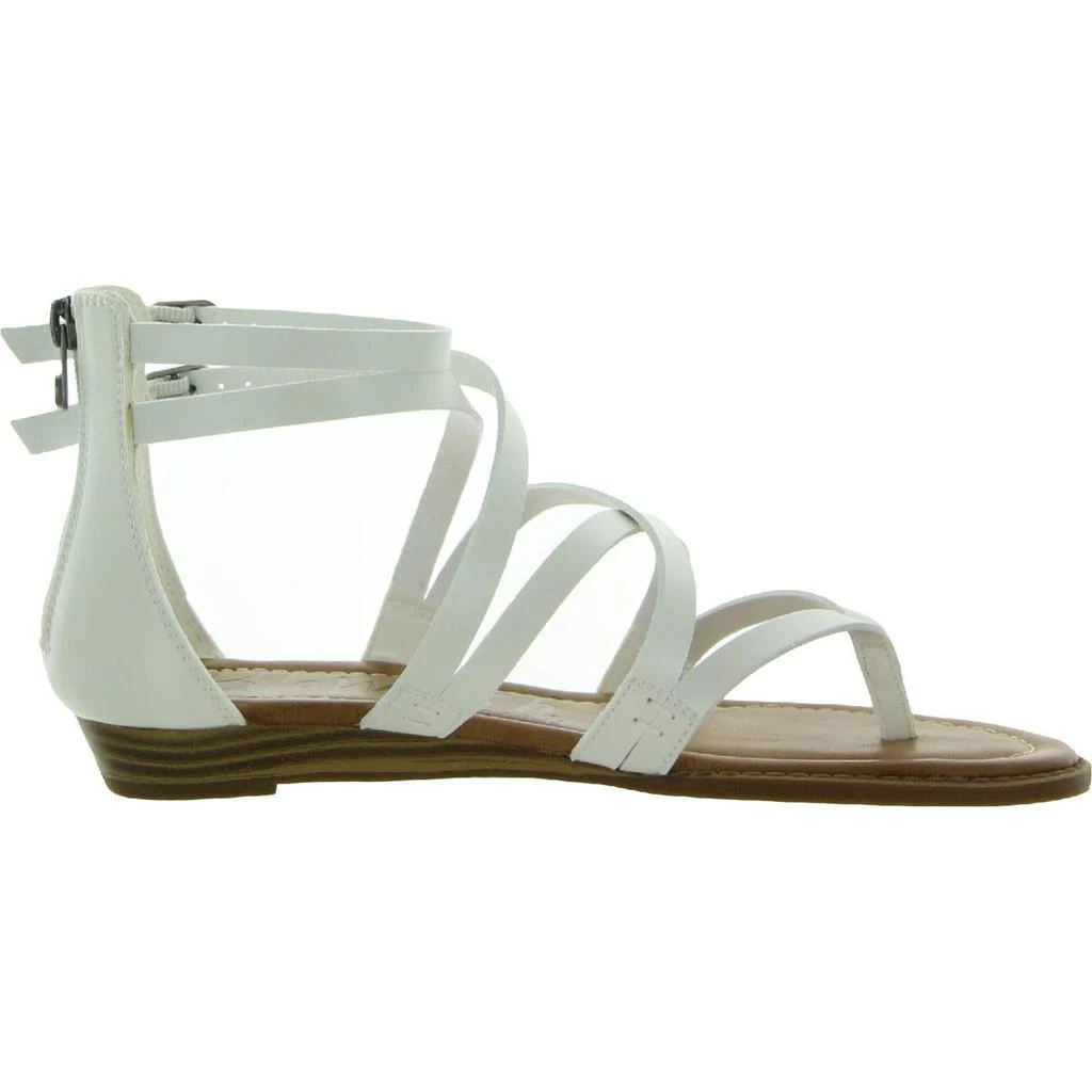 商品Blowfish|Blowfish Womens Bungalow Faux Leather Gladiator Wedge Sandals,价格¥107,第3张图片详细描述